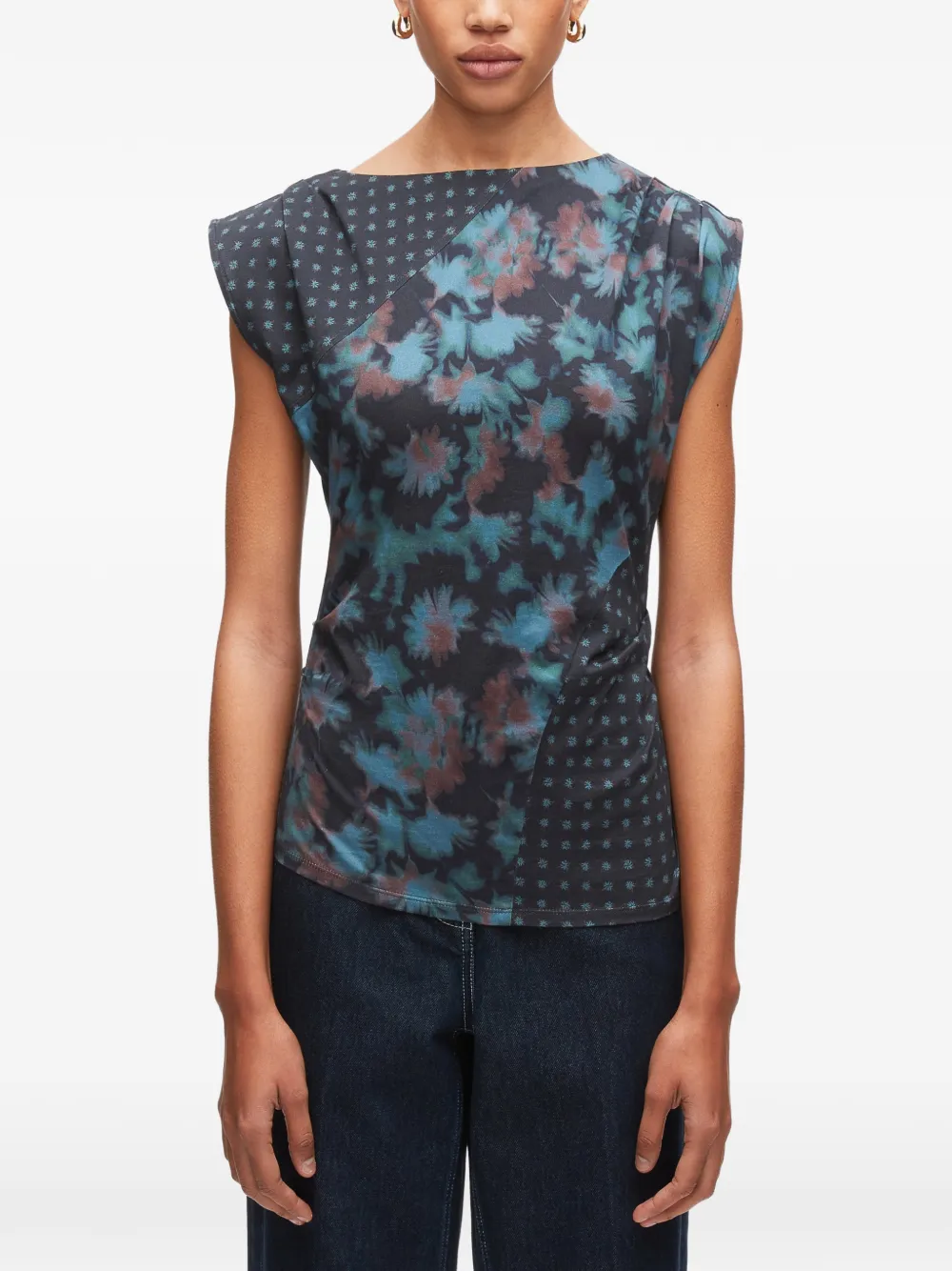 3.1 Phillip Lim Gedrapeerde top Zwart