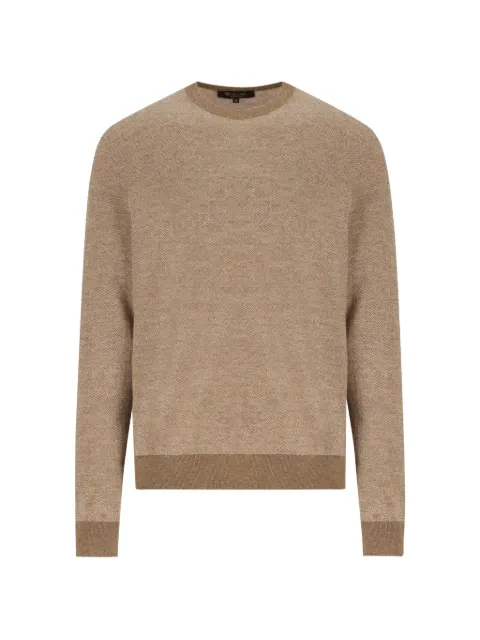 Loro Piana chevron-knit crew-neck sweater