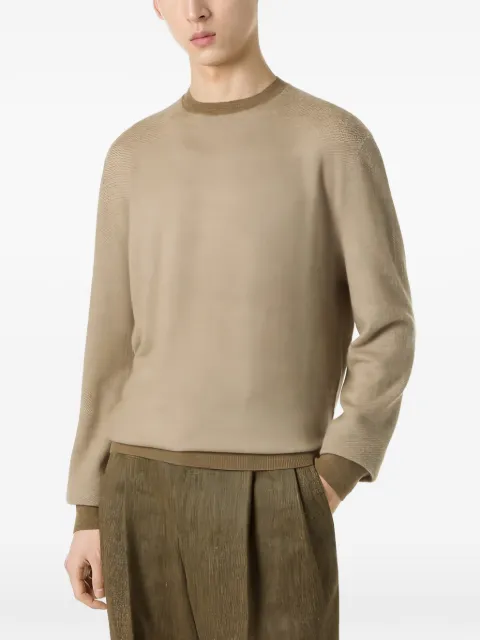 Loro Piana chevron-knit crew-neck sweater
