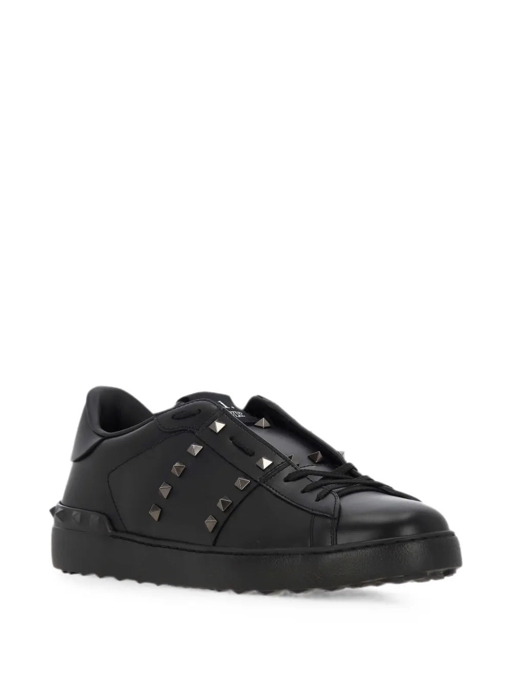 Valentino Garavani Rockstud Untitled leather sneakers Zwart