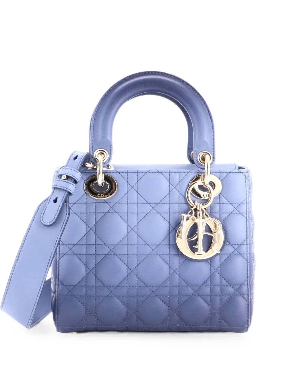 Christian Dior Pre-Owned My ABCDior Lady Dior Bag Cannage Quilt Gradient Lambskin Small satchel - Blue
