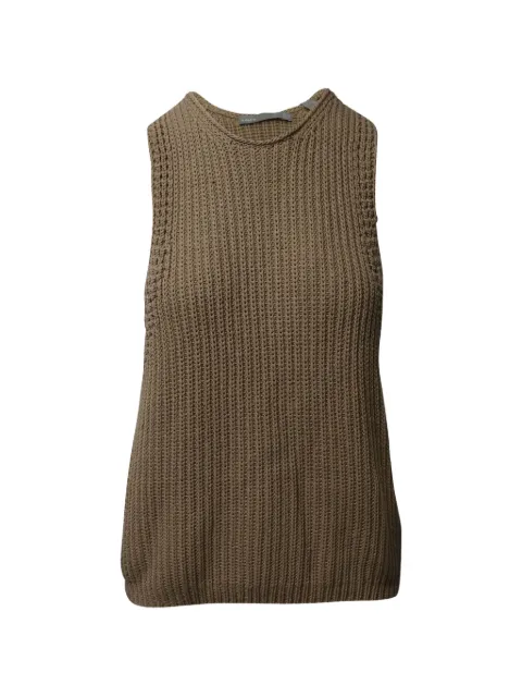 Vince waffle-stitch sleeveless top