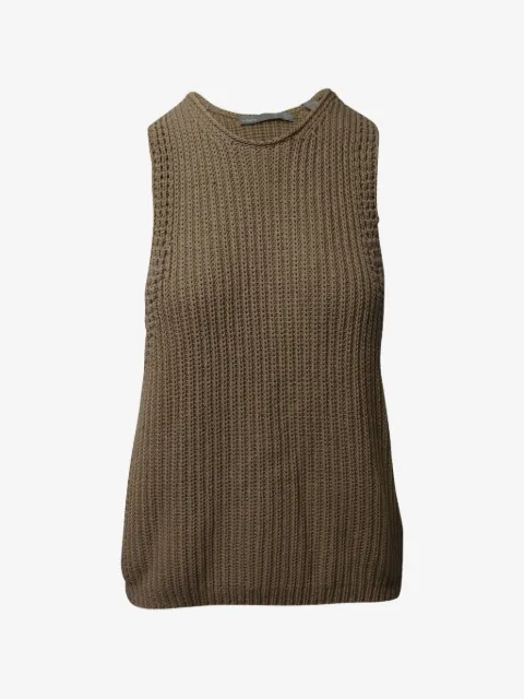 Vince waffle-stitch sleeveless top