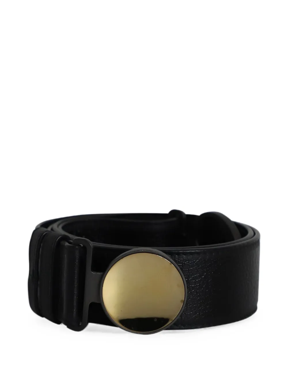 Bottega Veneta Pre-Owned Round buckle belt - Nero