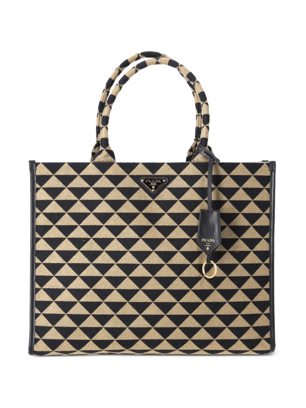 Prada Pre-Owned Symbole embroidered tote bag - Nude