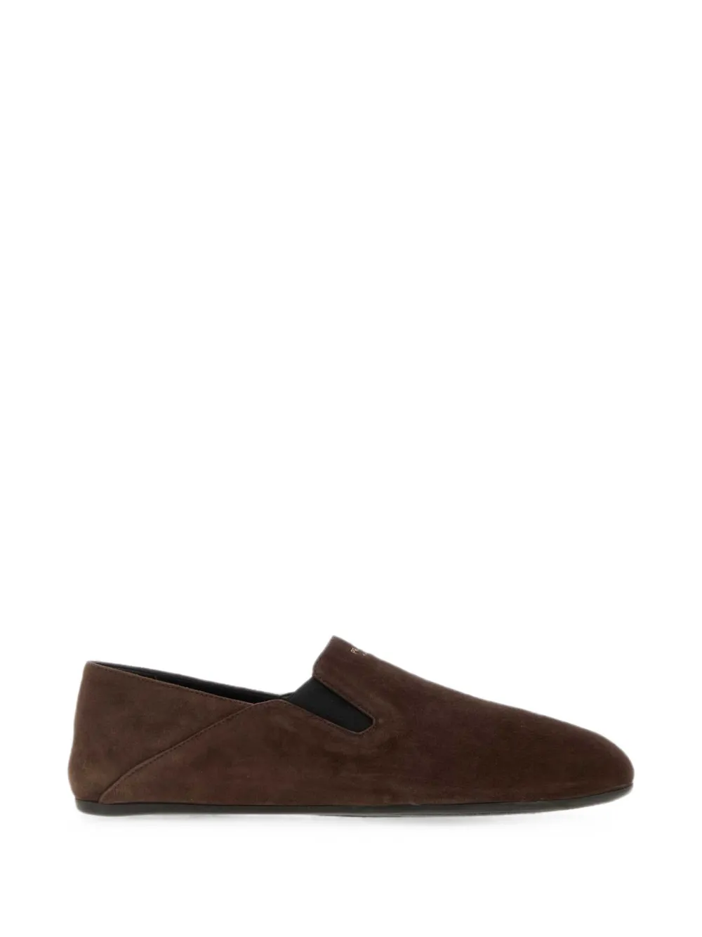 Prada suede slip-on loafers - Marrone