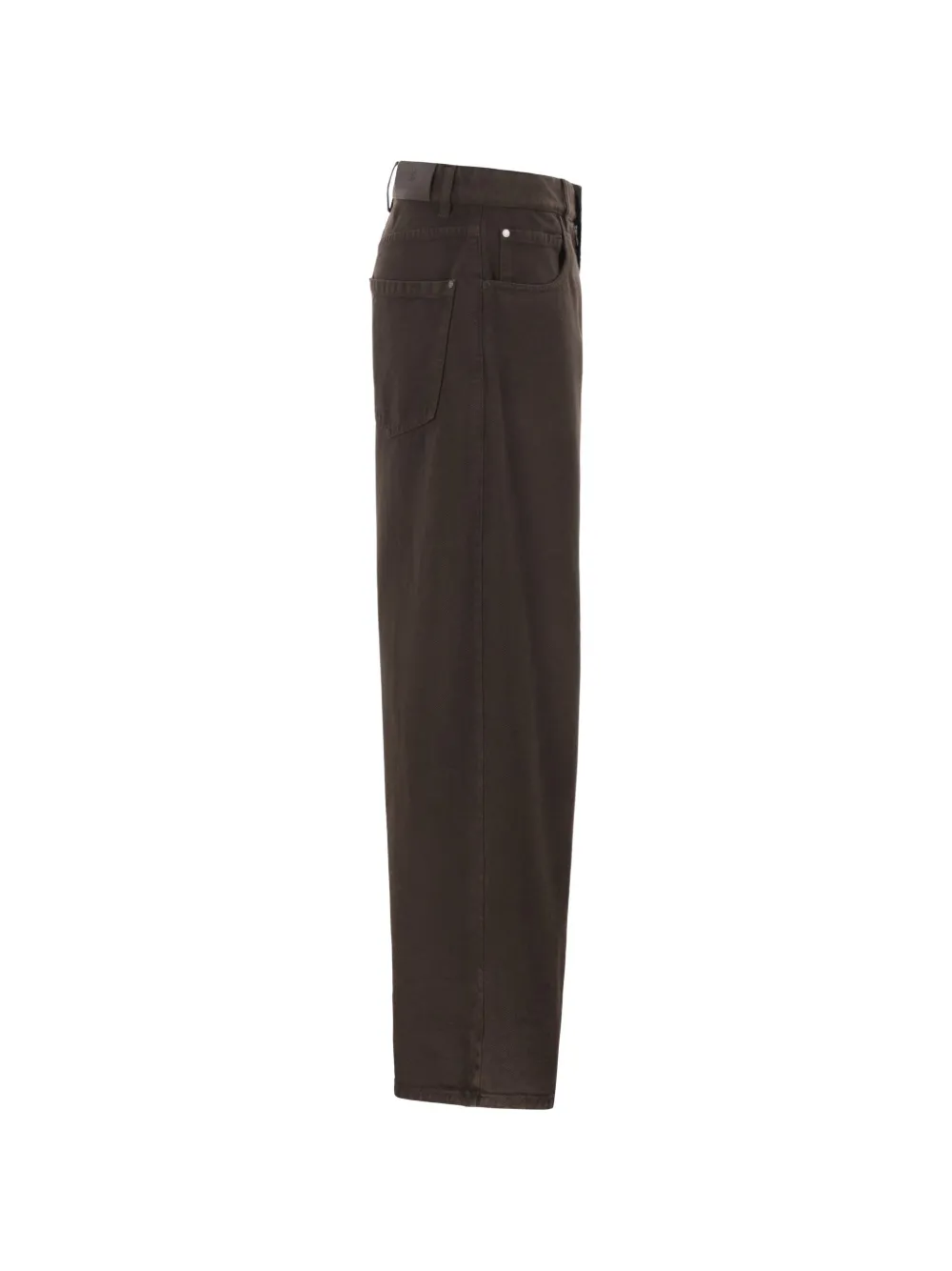 Brunello Cucinelli Jeans verfraaid met monogram en geverfd effect Bruin