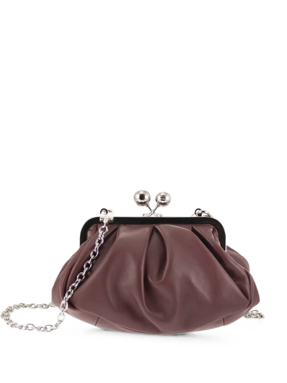 Weekend Max Mara small Pasticcino leather clutch bag - Brown