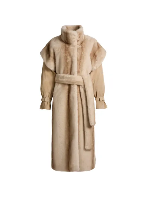 ducie Harper suede-panel coat