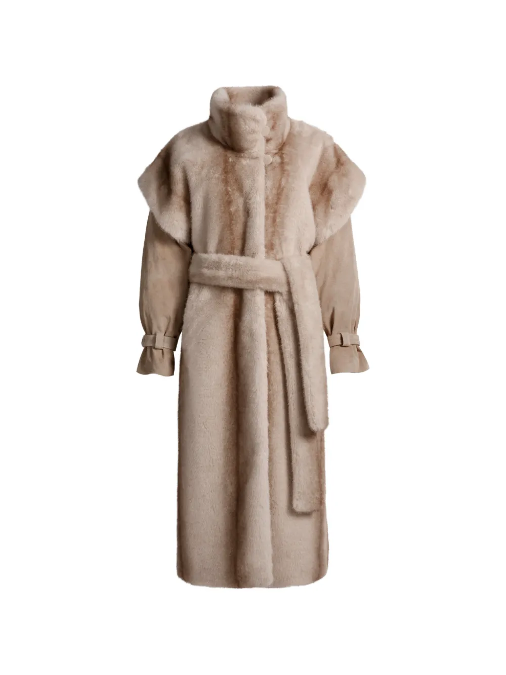ducie Harper suede-panel coat - Toni neutri