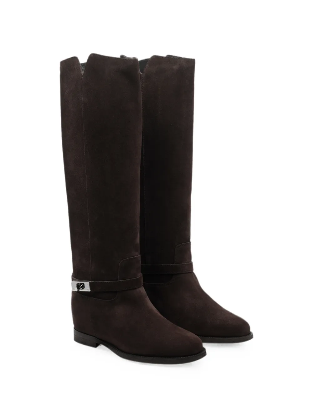 Via Roma 15 padlock suede boots Bruin