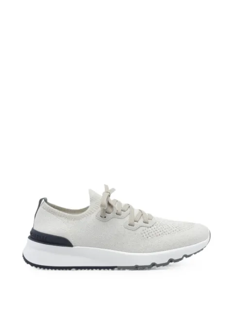 Brunello Cucinelli knitted lace-up sneakers