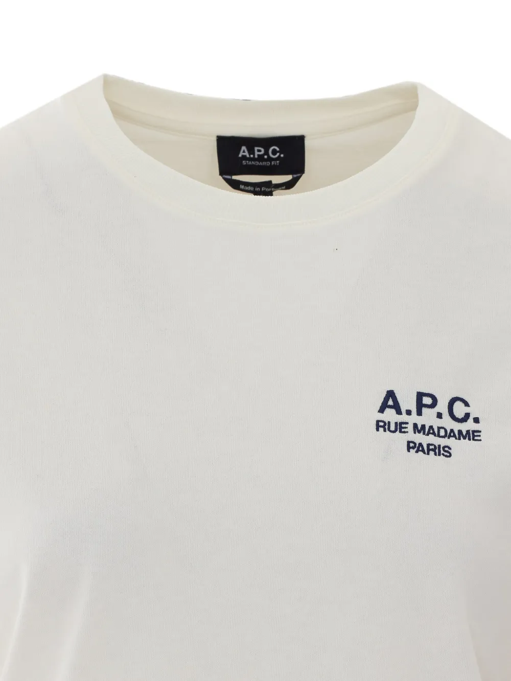 A.P.C. Rue Madame T-shirt met logo-print Beige