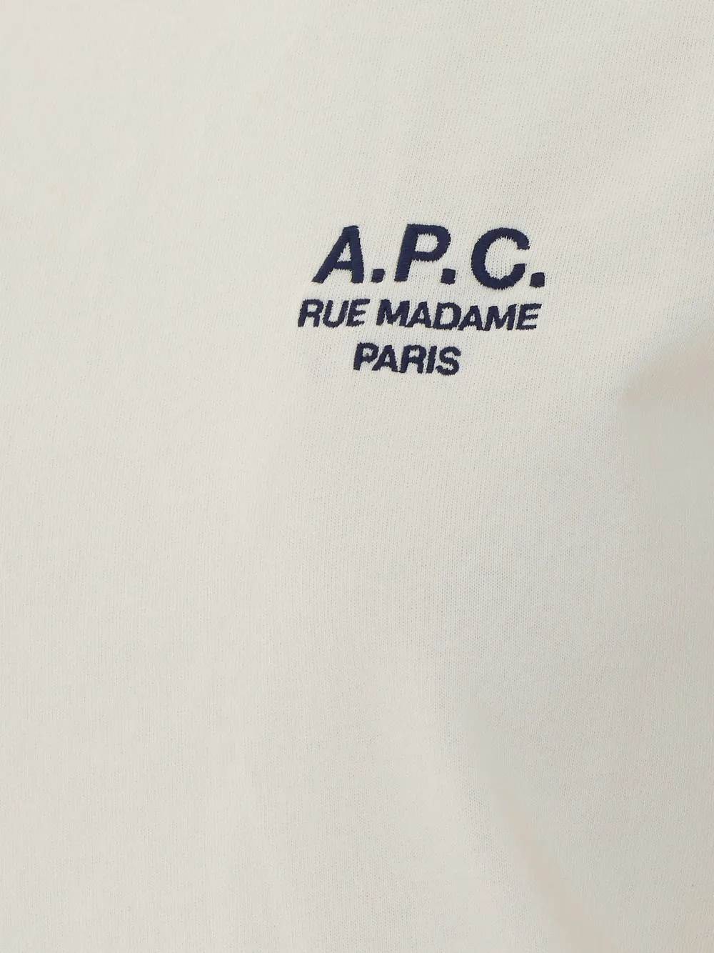 A.P.C. Rue Madame T-shirt met logo-print Beige