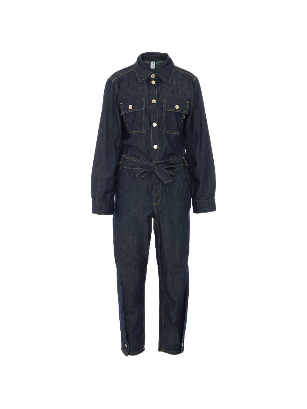 LIU JO belted button-front jumpsuit - Blu