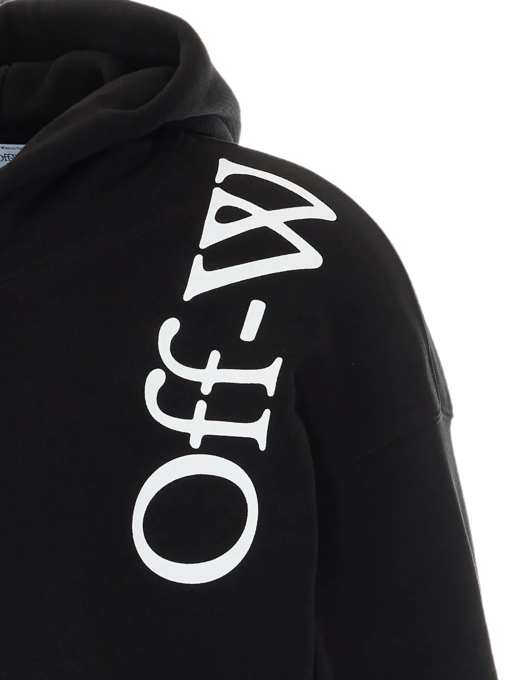 Off-White Hoodie met logoprint en trekkoord Zwart