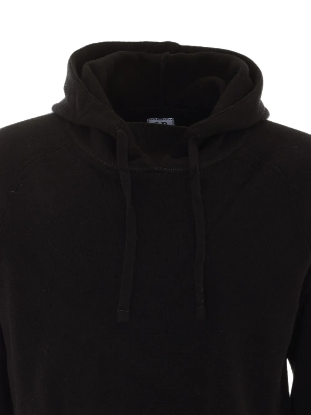 C.P. Company Gebreide hoodie met Lens-detail Zwart