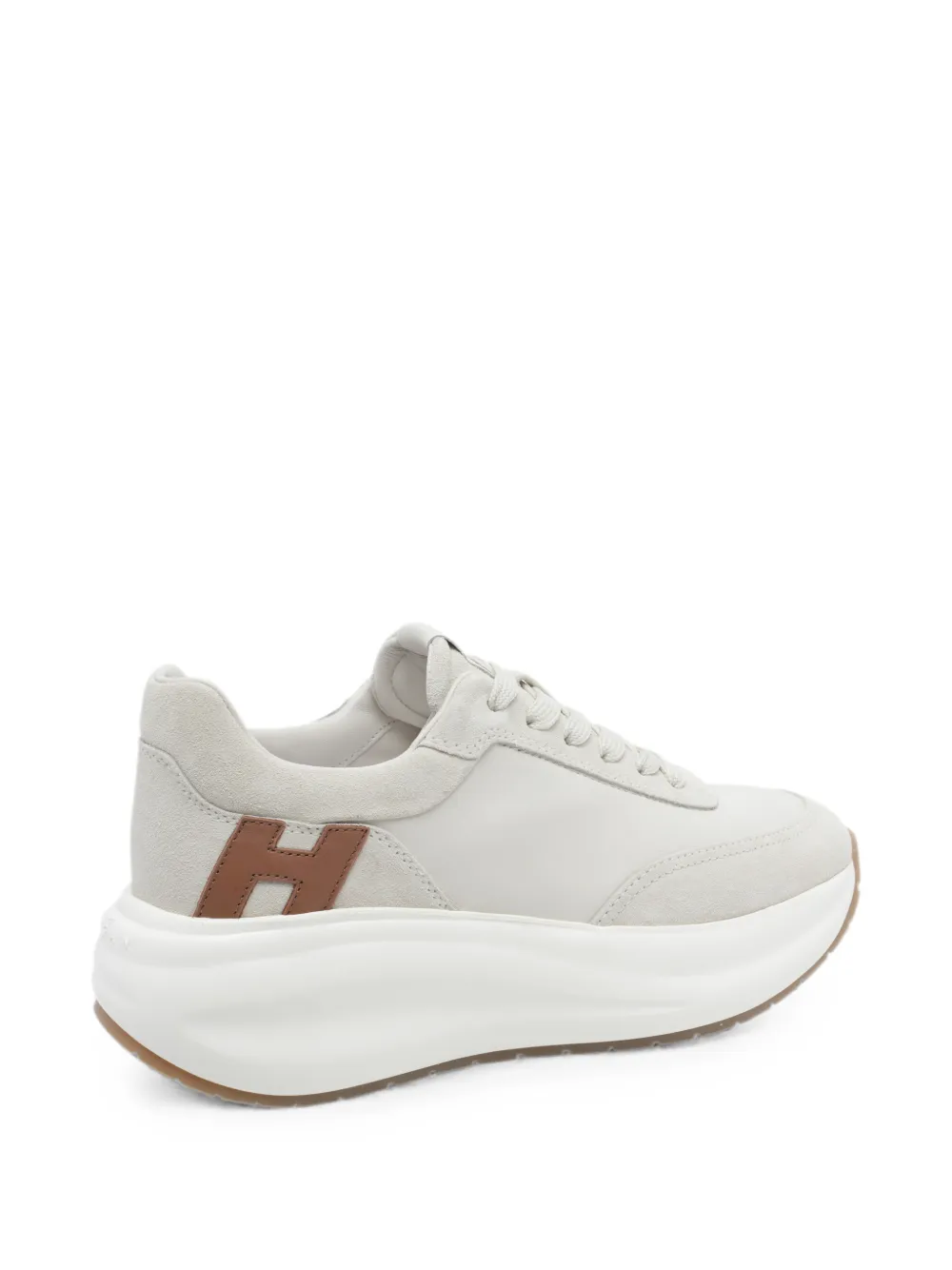 Hogan logo-patch platform sneakers Beige