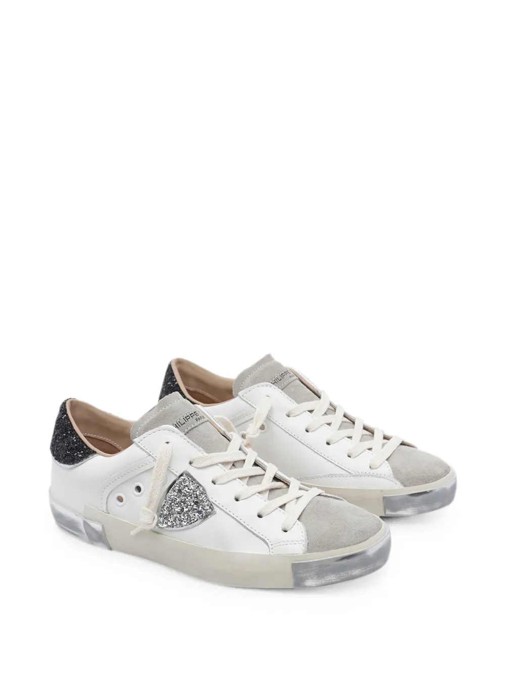 Philippe Model Paris Prsx glitter-detail sneakers Wit