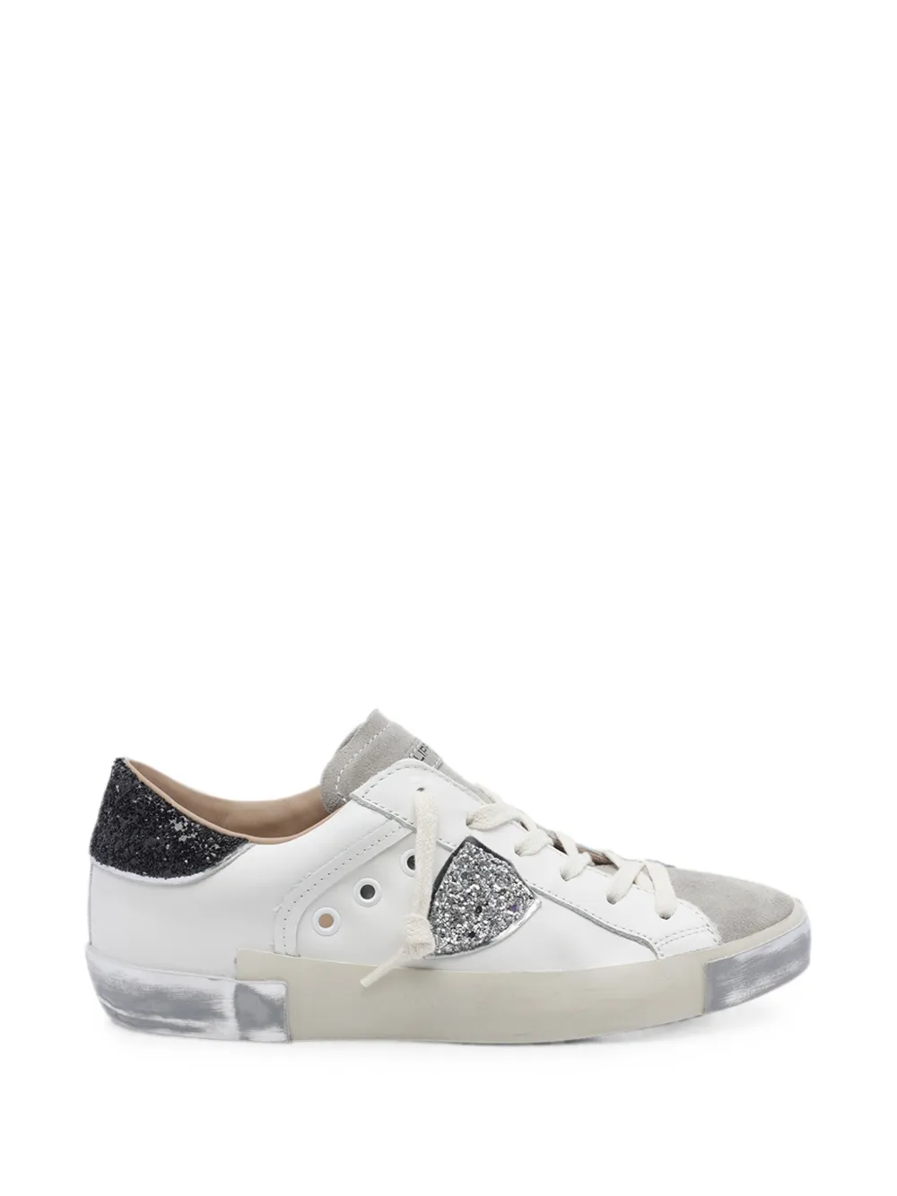 Philippe Model Paris Prsx glitter-detail sneakers Wit