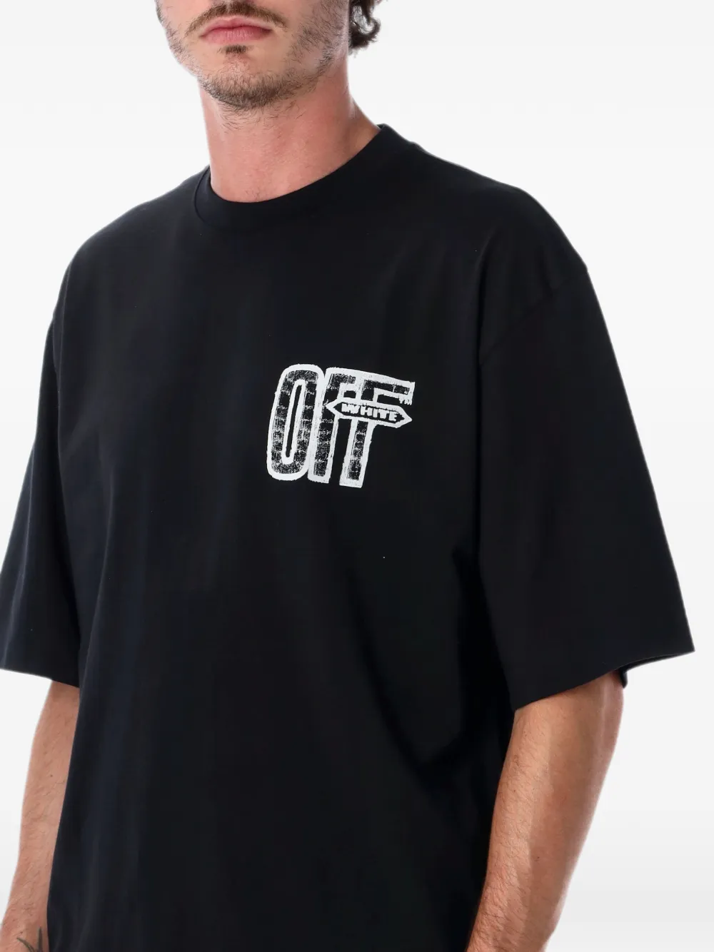 Off-White Motion Arrow T-shirt met korte mouwen Zwart