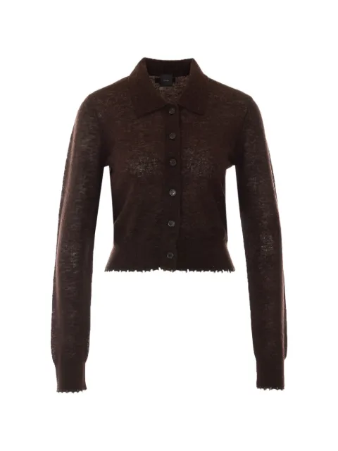 PINKO cropped cardigan with polo collar