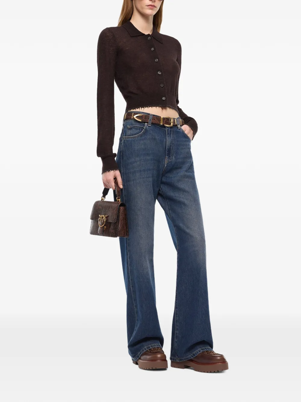 PINKO Button-down polovest Bruin