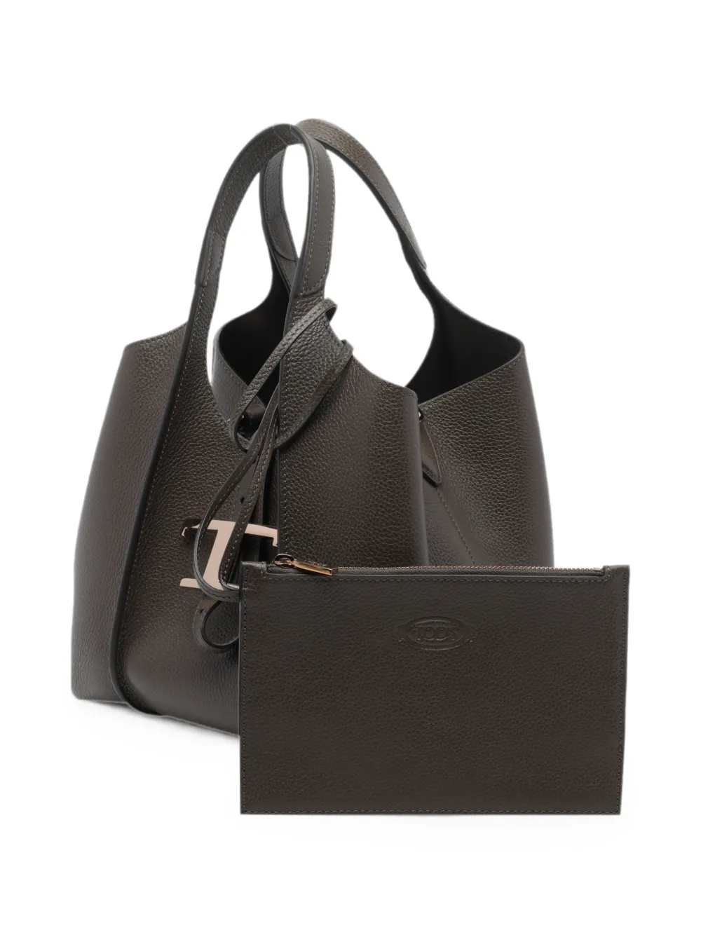 Tod's T-Timeless leren mini-shopper Groen
