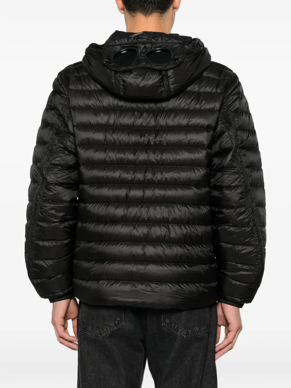 C.P. Company Gewatteerd jack met goggle-detail Zwart