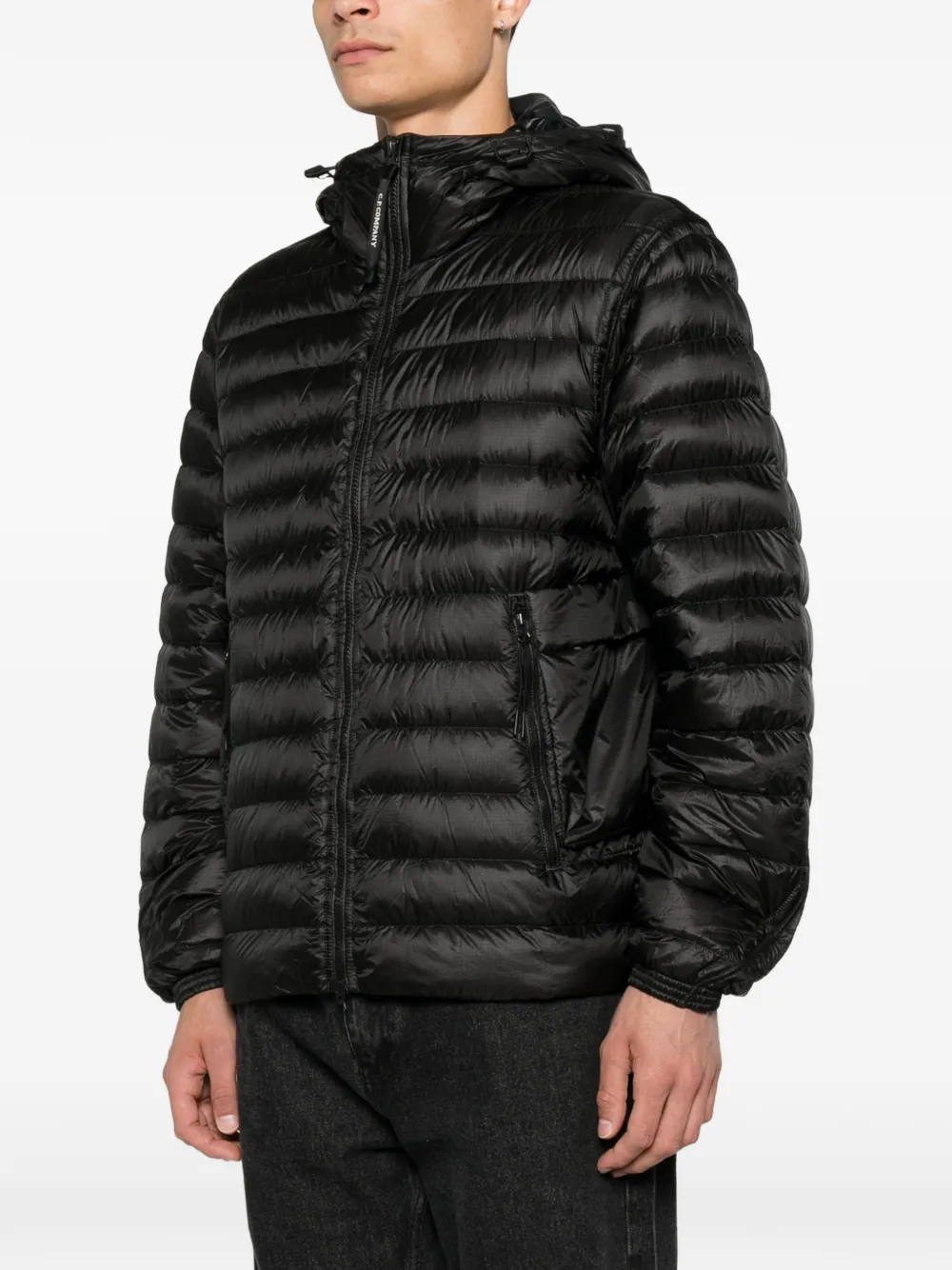 C.P. Company Gewatteerd jack met goggle-detail Zwart