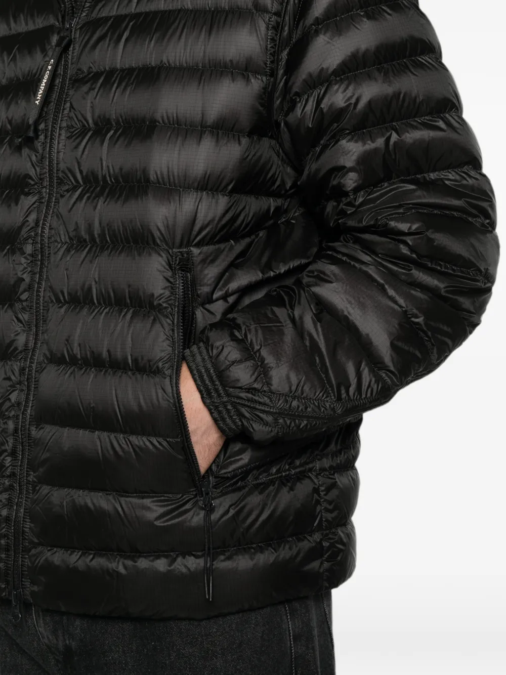 C.P. Company Gewatteerd jack met goggle-detail Zwart