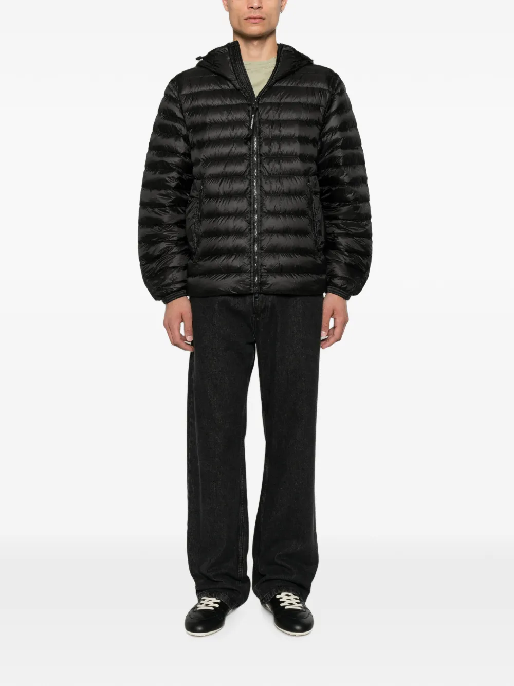 C.P. Company Gewatteerd jack met goggle-detail Zwart