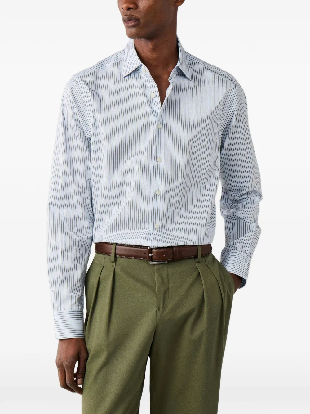 Hackett London Interline Pimlico overhemd met streepprint Blauw