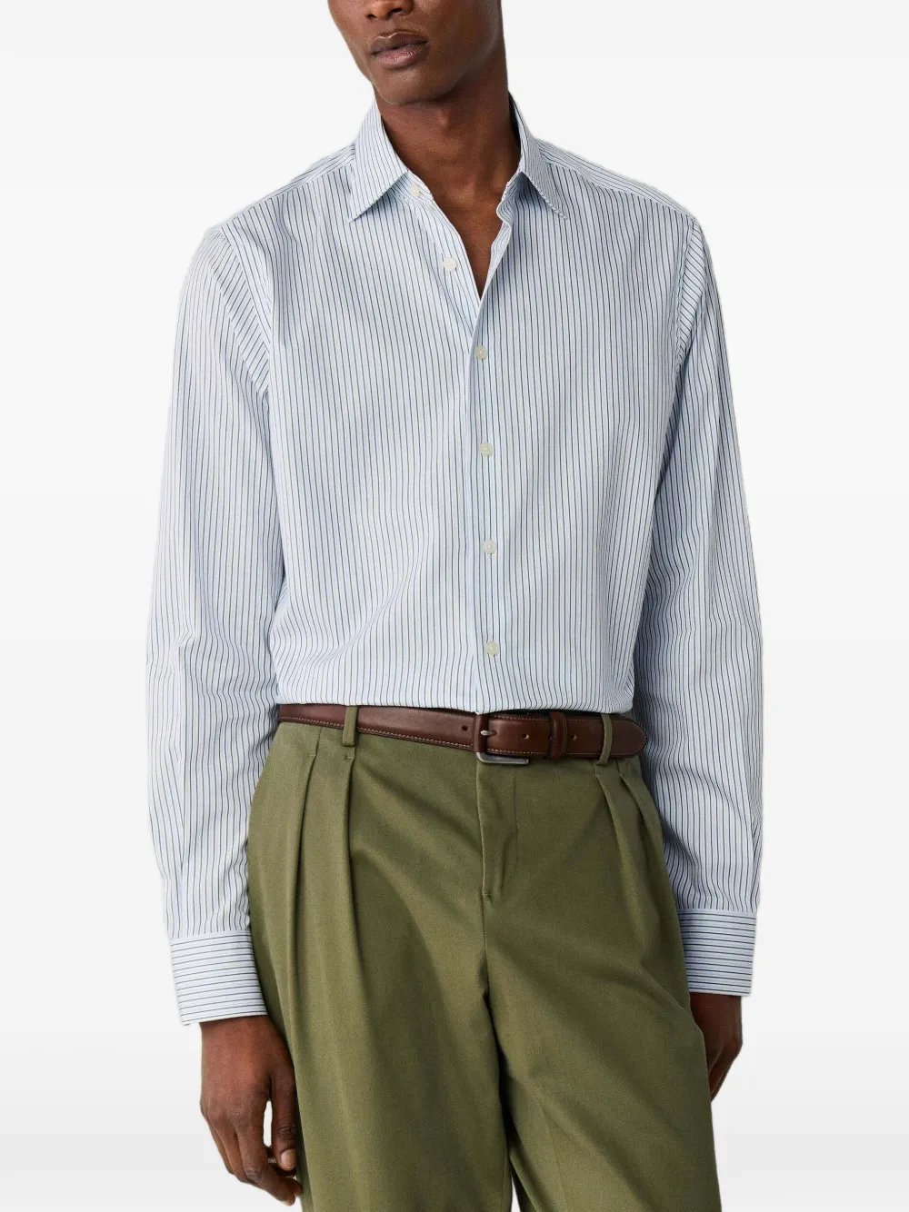 Hackett London Interline Pimlico overhemd met streepprint Blauw