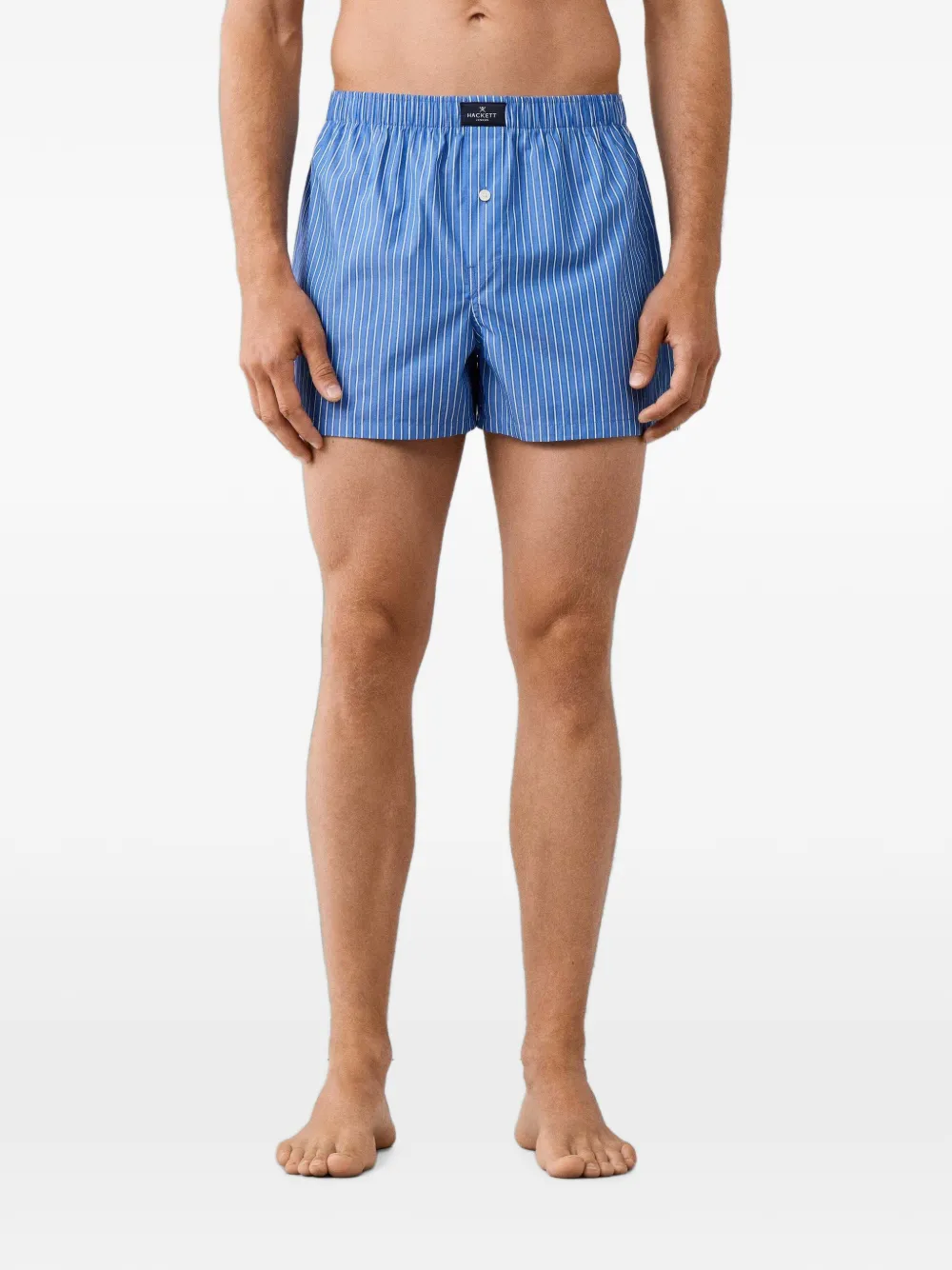 Hackett London Twee boxershorts met gestreept patroon Blauw