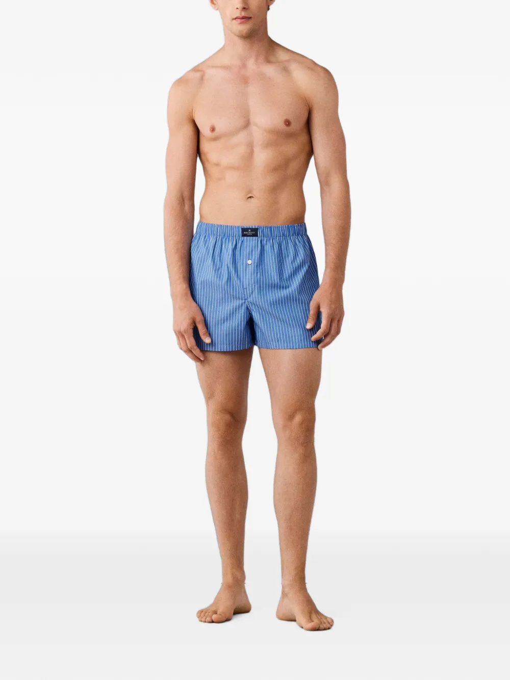 Hackett London Twee boxershorts met gestreept patroon Blauw