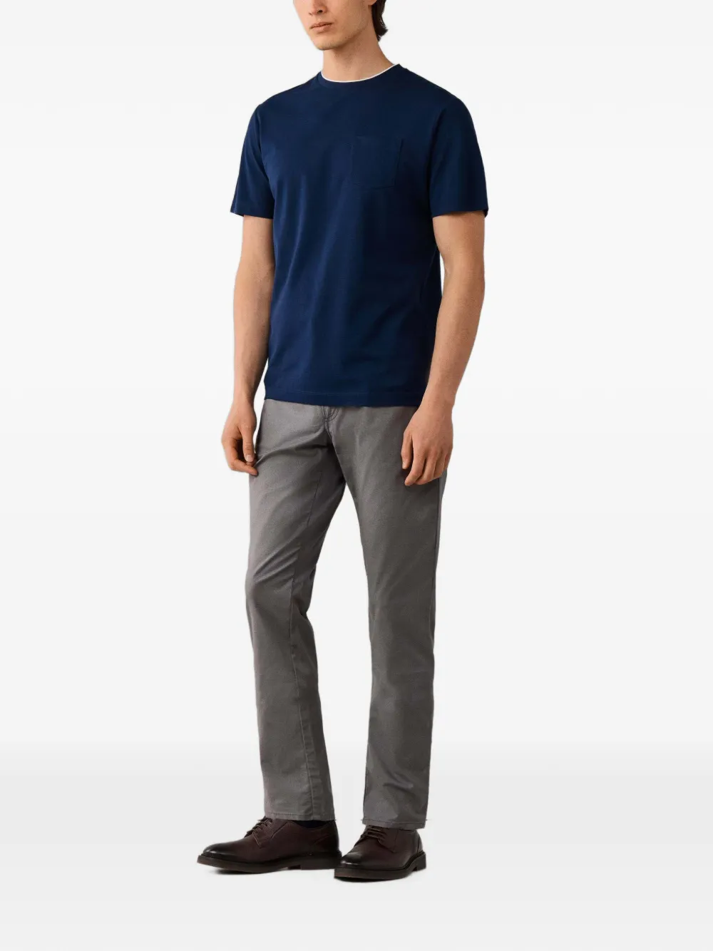 Hackett London Canvas broek met textuur Grijs