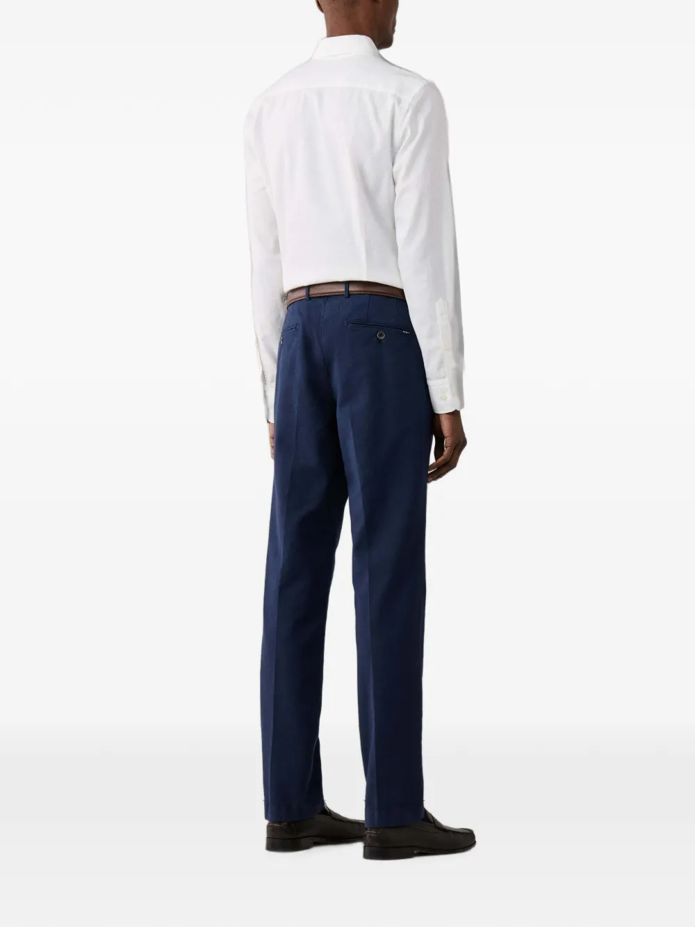 Hackett London Kensington Devon broek met knopen Blauw
