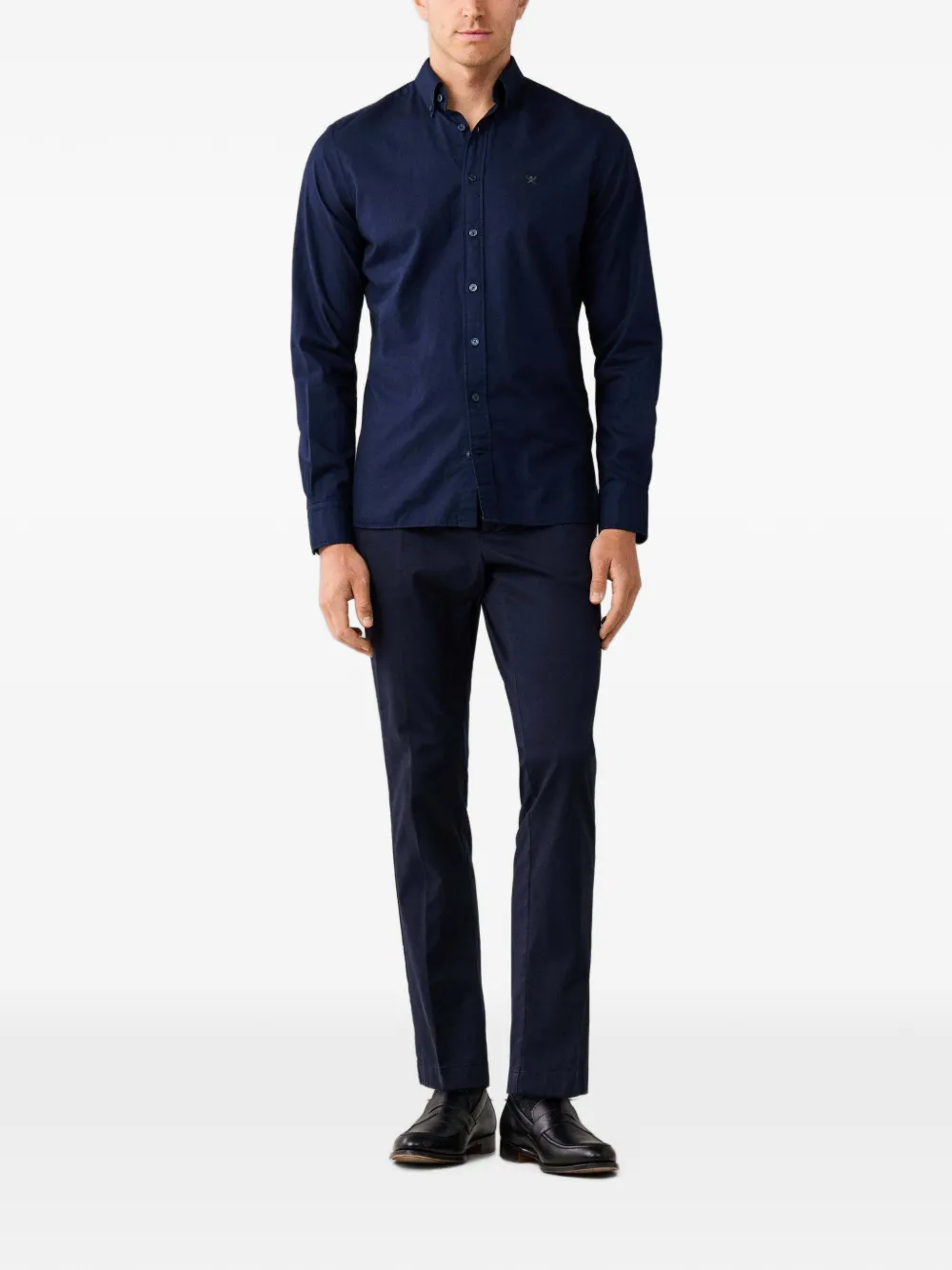 Hackett London Brompton Oxford overhemd met geverfd effect Blauw