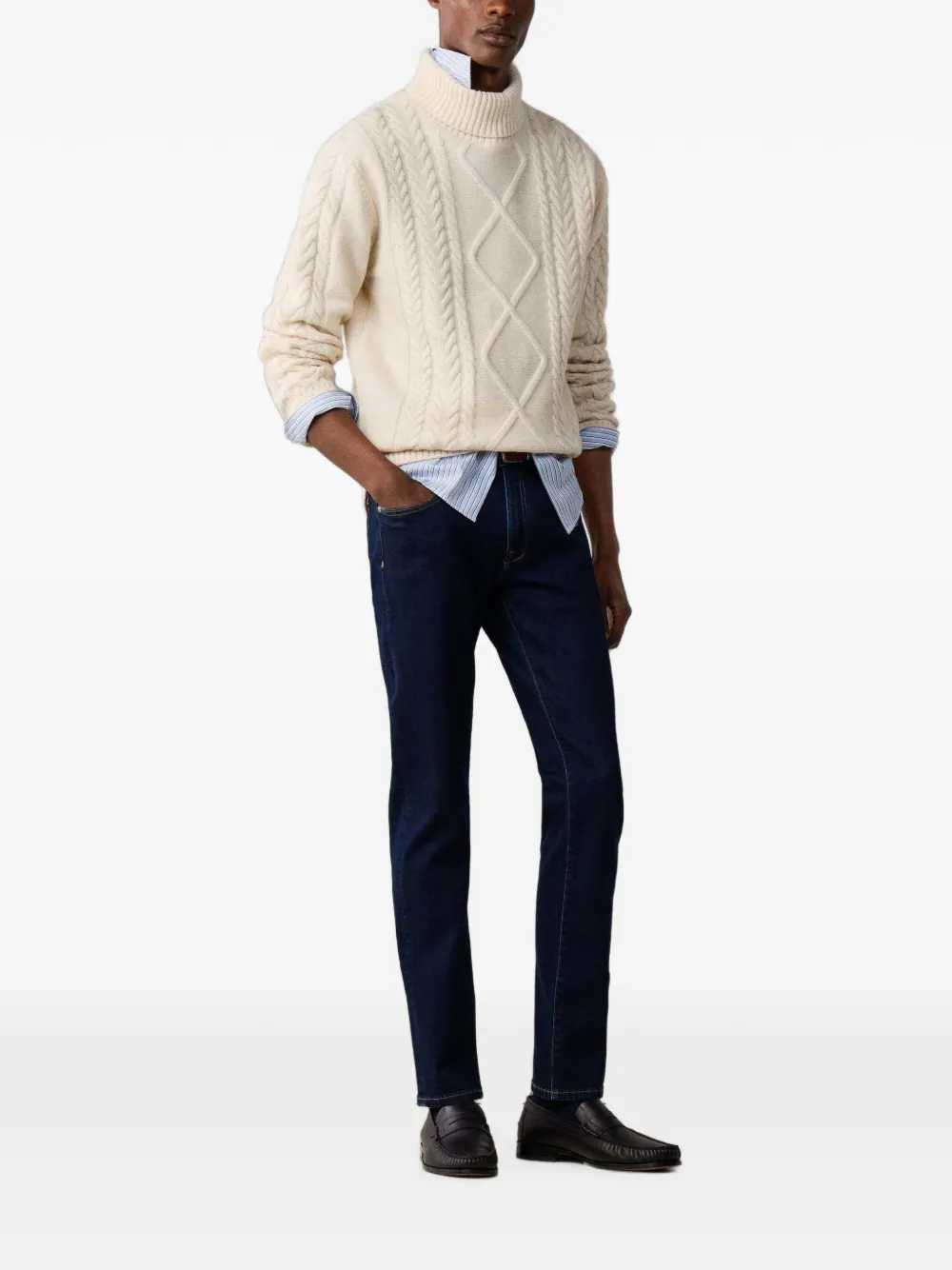 Hackett London Newburg Powerflex jeans Blauw