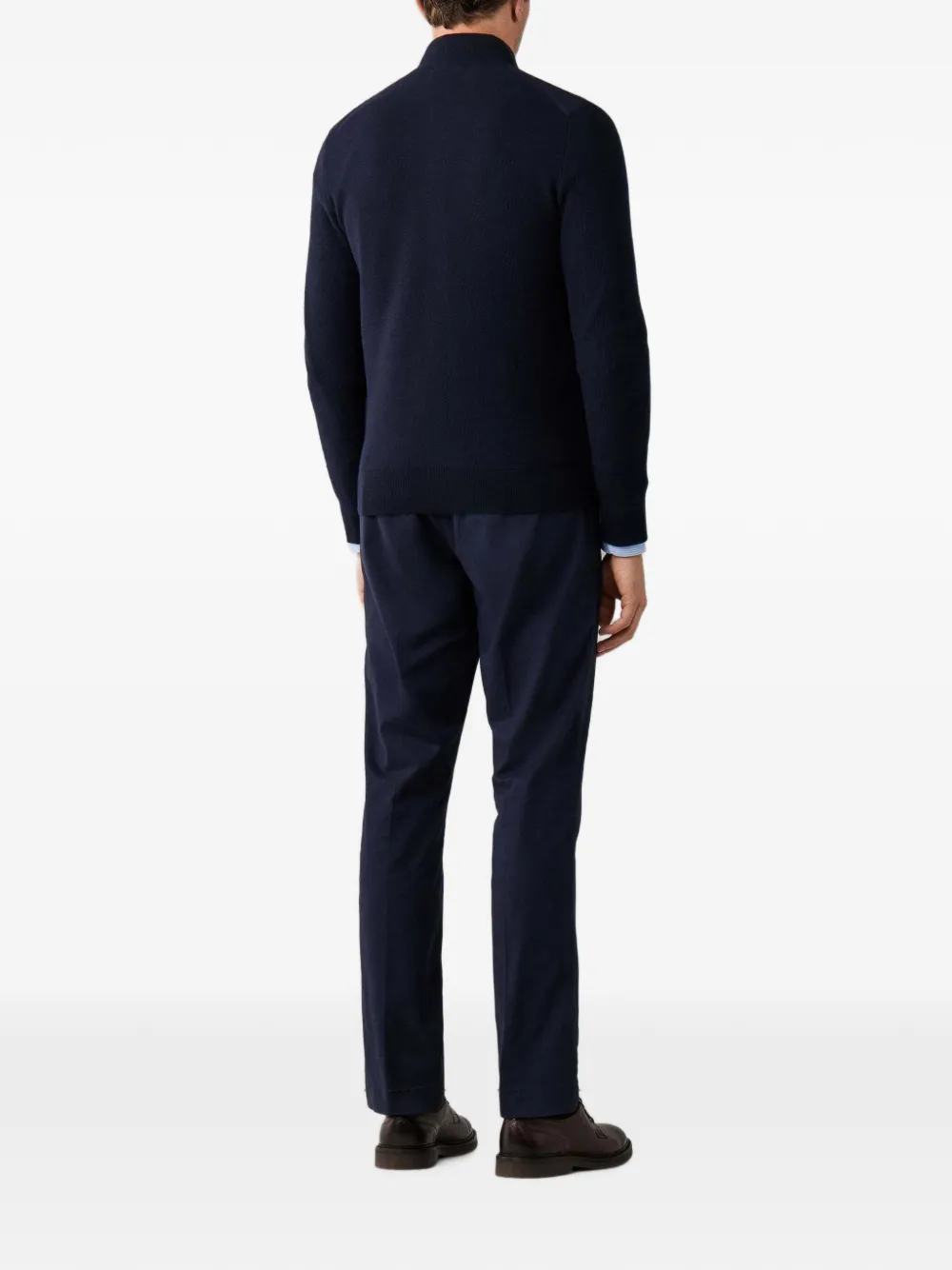 Hackett London Geweven jack met rits Blauw