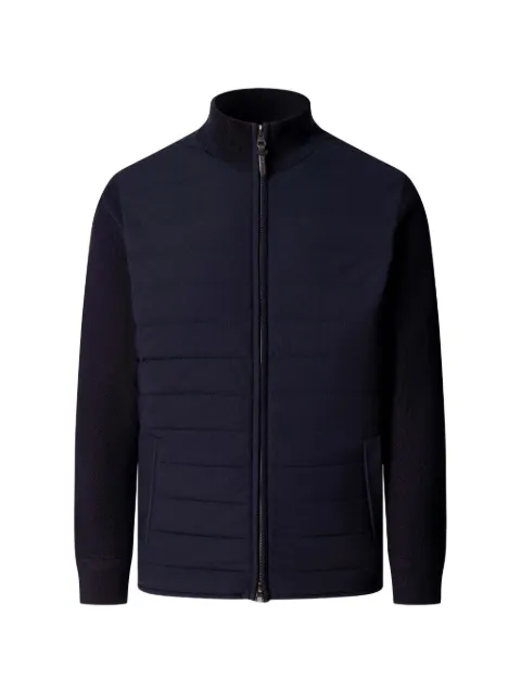 Hackett London baffle-woven zip jacket