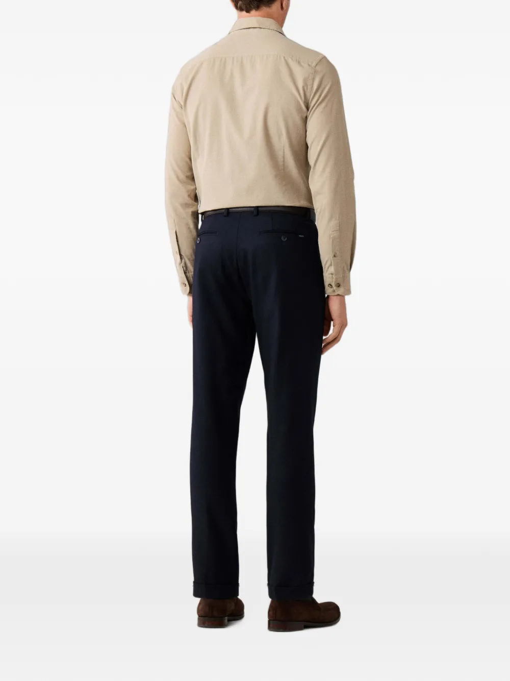 Hackett London Broek met geplooid detail Blauw