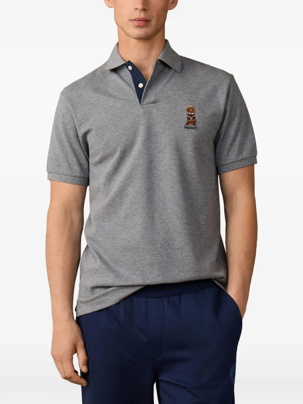 Hackett London Heritage Harry poloshirt Grijs