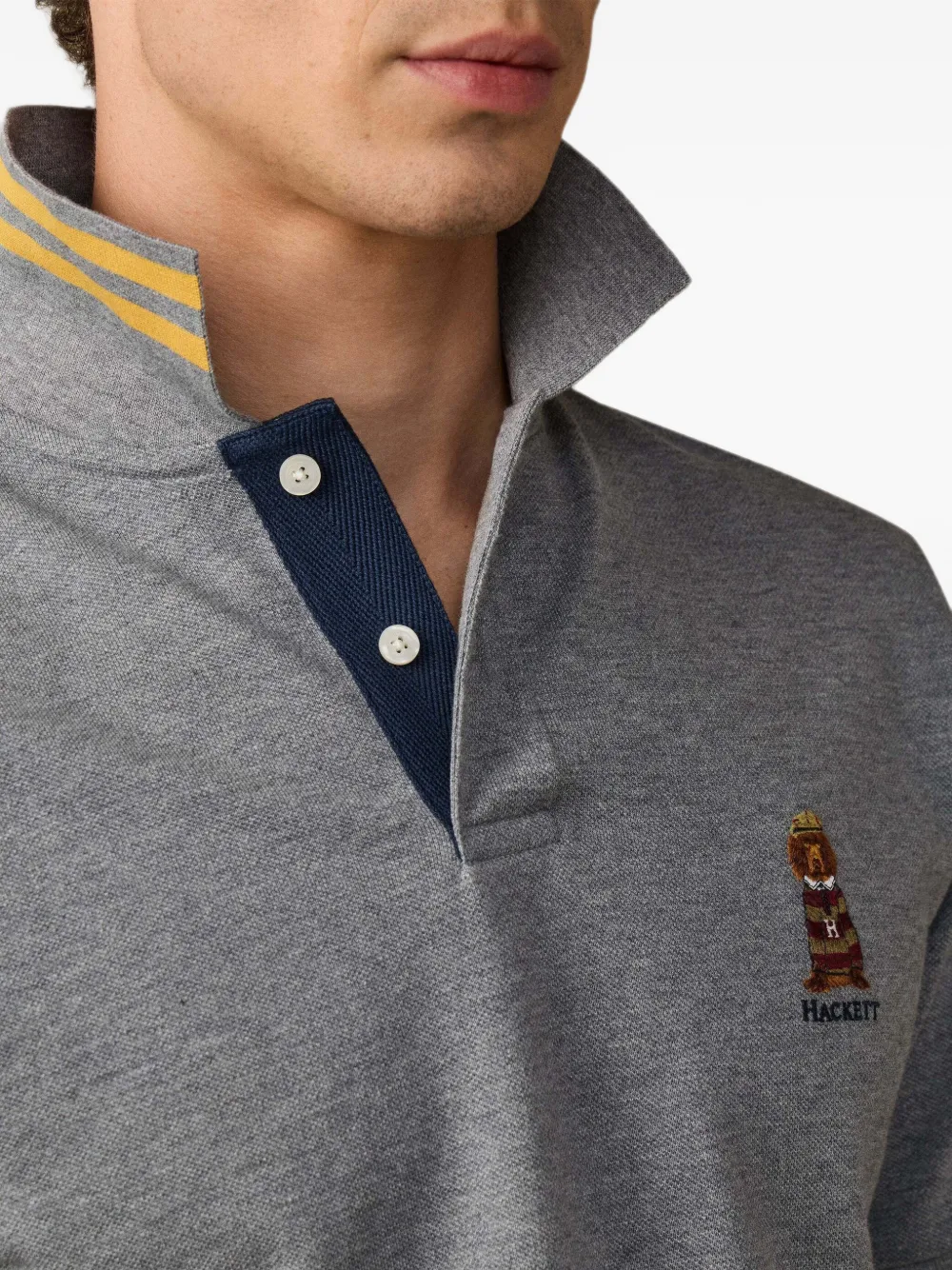 Hackett London Heritage Harry poloshirt Grijs