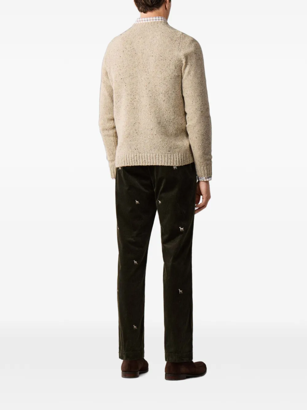 Hackett London Donegal wollen trui Beige