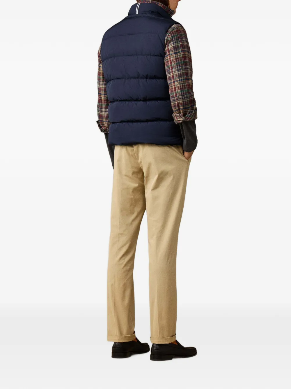 Hackett London Heritage gewatteerde gilet Blauw