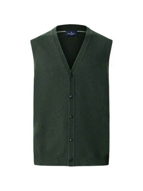 Hackett London button-up sleeveless cardigan