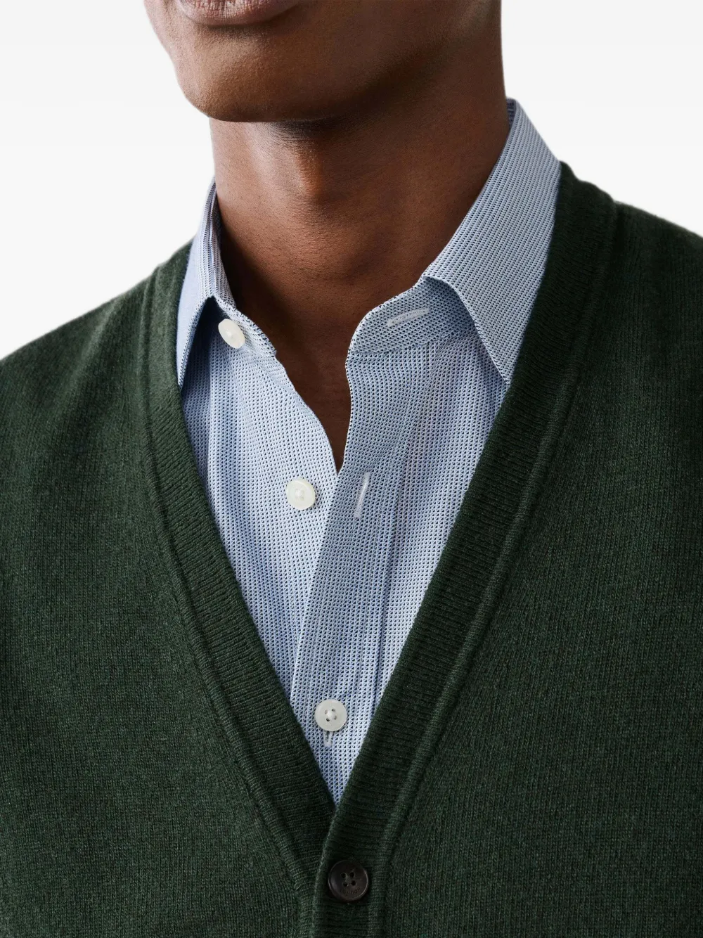 Hackett London Button-up mouwloos vest Groen