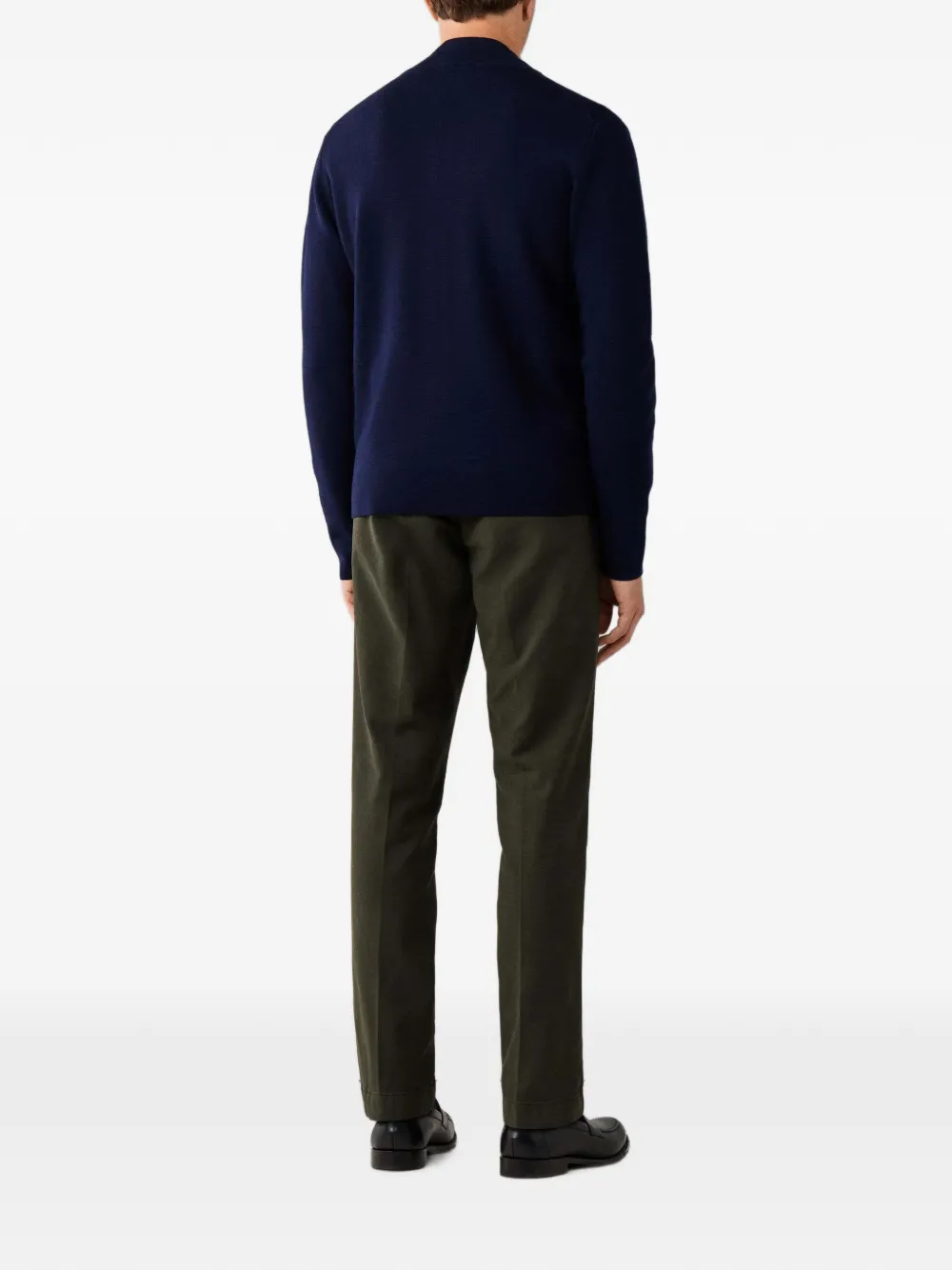 Hackett London Milano vest van merinowol Blauw